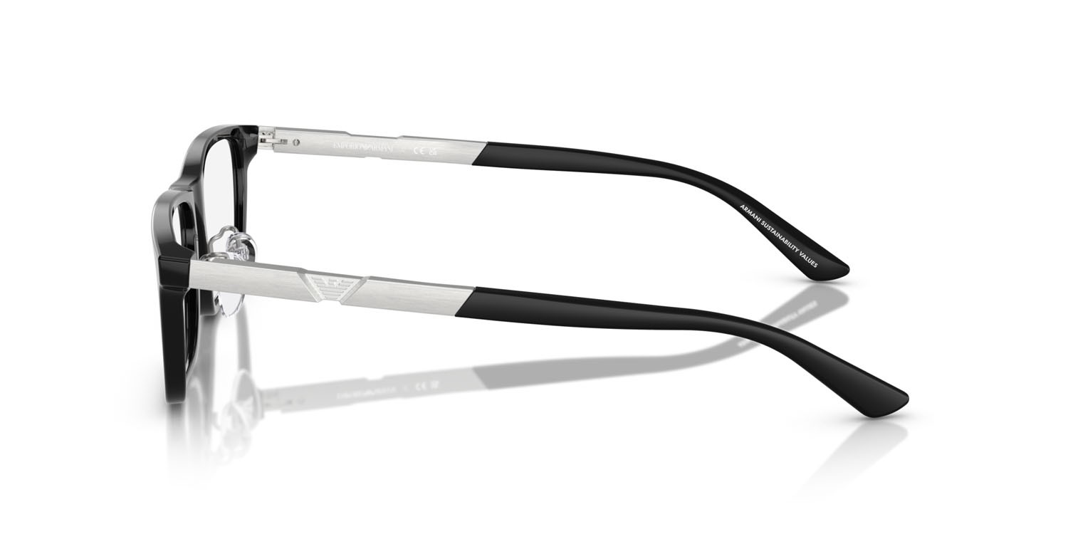 Occhiali da vista Emporio Armani EA 3251D (5017) colore nero lucido forma rettangolare lenti lente demo