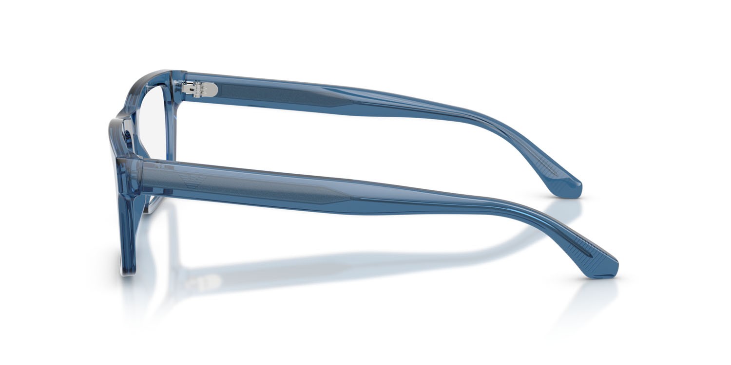 Occhiali da vista Emporio Armani EA 3254 (6247) colore blu trasparente lucido forma rettangolare lenti lente demo