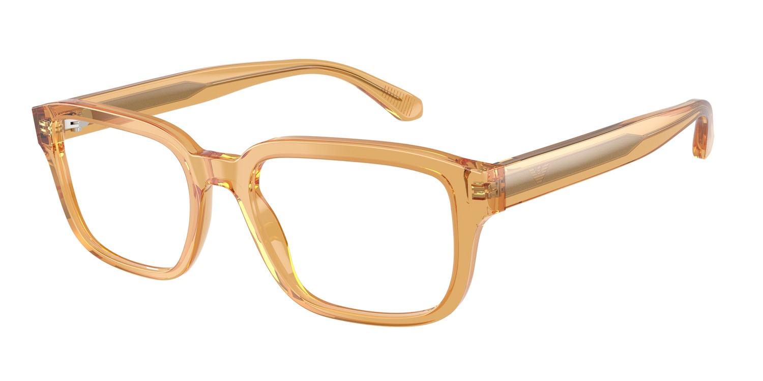 Eyeglasses Emporio Armani EA 3255 (6246) color trasparente giallo lucido shape square lenses lente demo