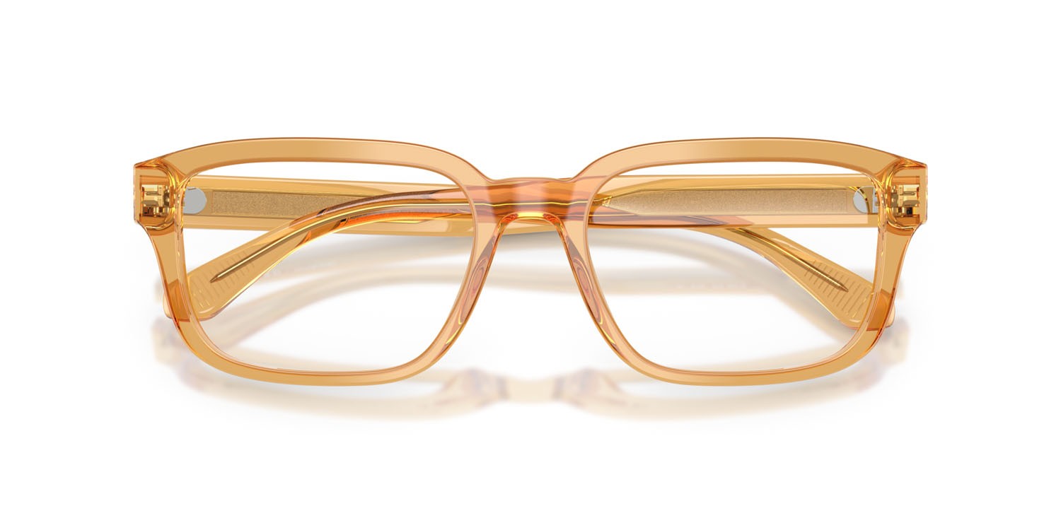 Eyeglasses Emporio Armani EA 3255 (6246) color trasparente giallo lucido shape square lenses lente demo