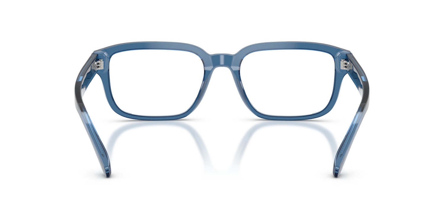 Occhiali da vista Emporio Armani EA 3255 (6247) colore blu trasparente lucido forma quadrato lenti lente demo