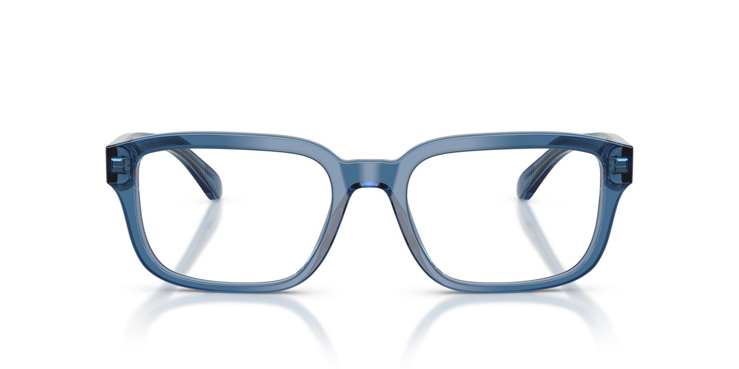 Occhiali da vista Emporio Armani EA 3255 (6247) colore blu trasparente lucido forma quadrato lenti lente demo
