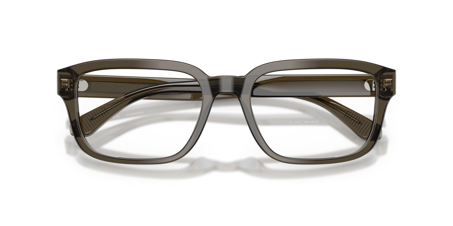Occhiali da vista Emporio Armani EA 3255 (6249) colore grigio trasparente lucido forma quadrato lenti lente demo