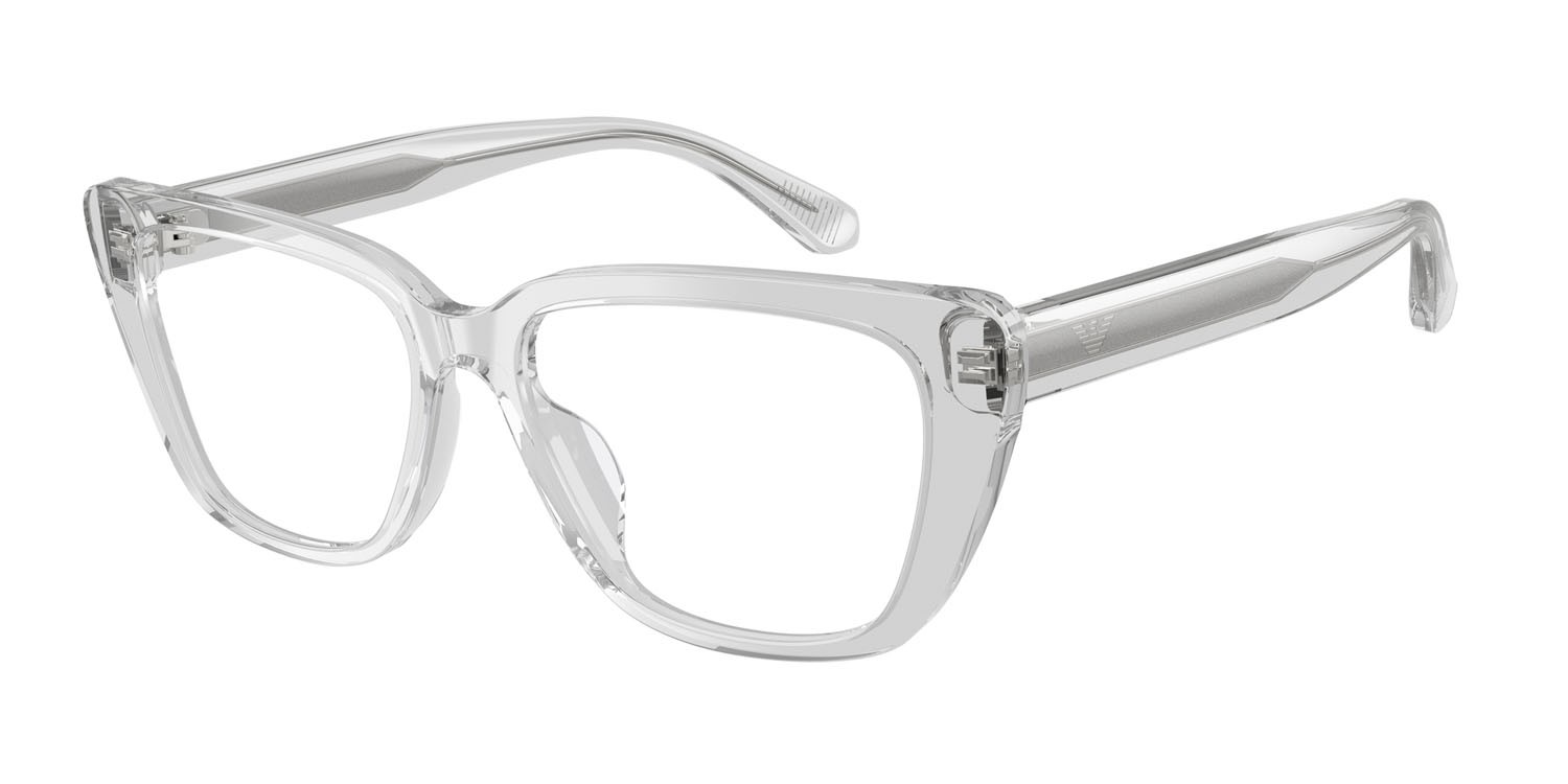 Occhiali da vista Emporio Armani EA 3256U (6250) colore crystal brillante forma cat eye lenti lente demo