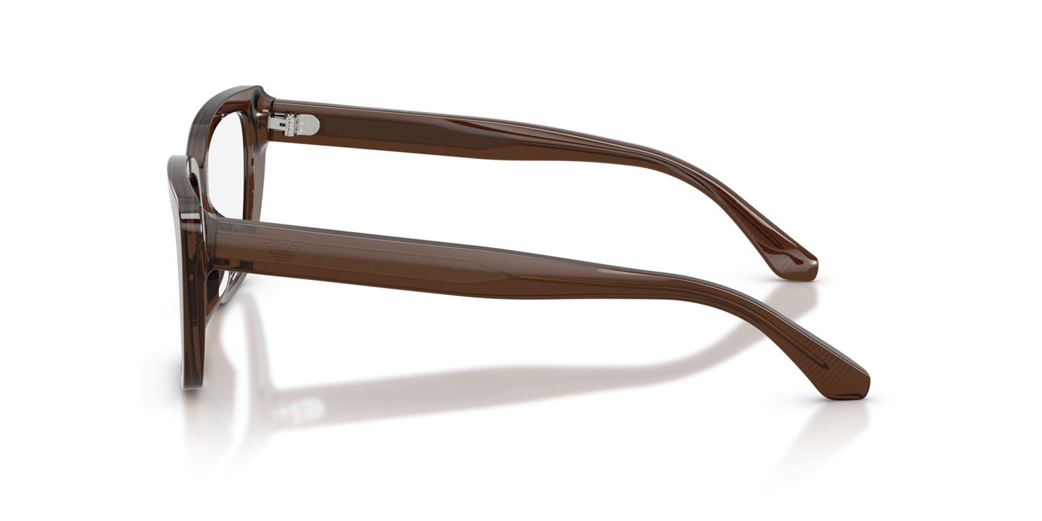 Eyeglasses Emporio Armani EA 3256U (6251) color marrone trasparente lucido shape cat eye lenses lente demo