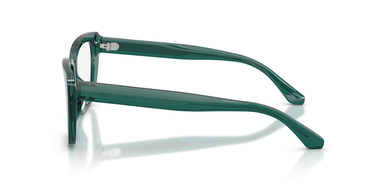 Eyeglasses Emporio Armani EA 3256U (6252) color verde trasparente lucido shape cat eye lenses lente demo