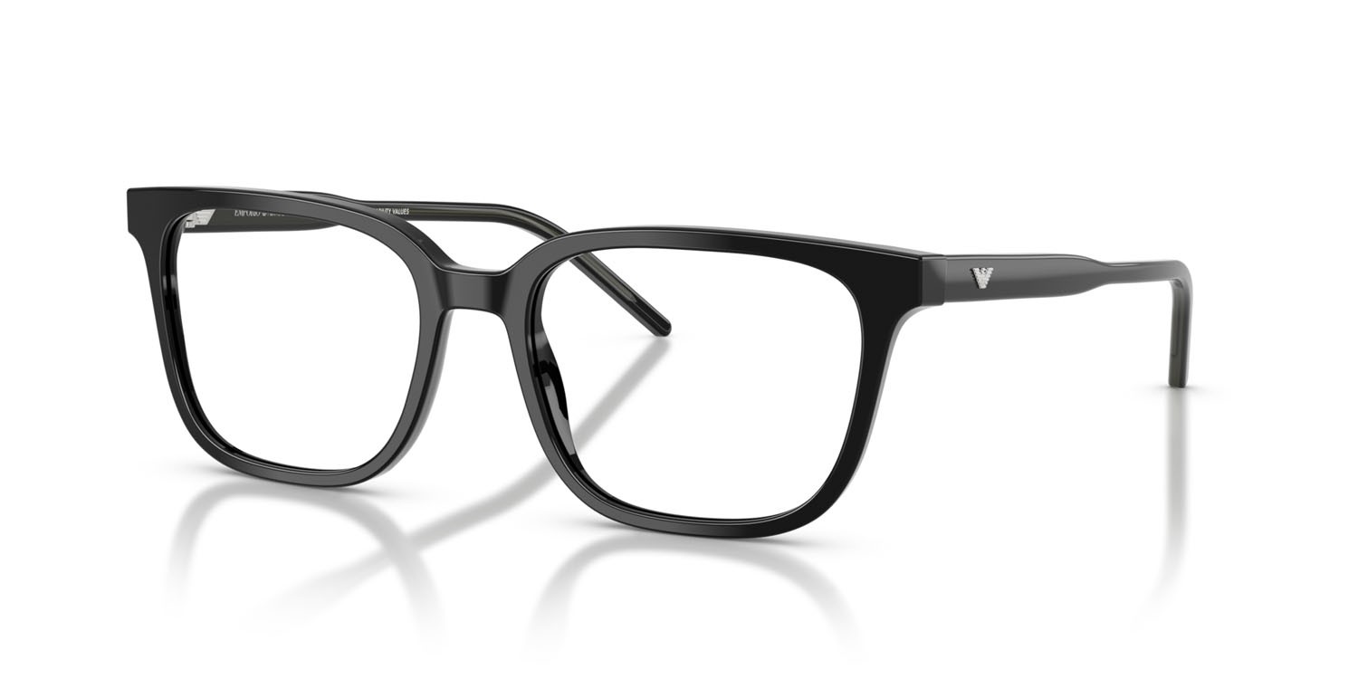 Occhiali da vista Emporio Armani EA 3258 (5017) colore nero lucido forma quadrato lenti lente demo