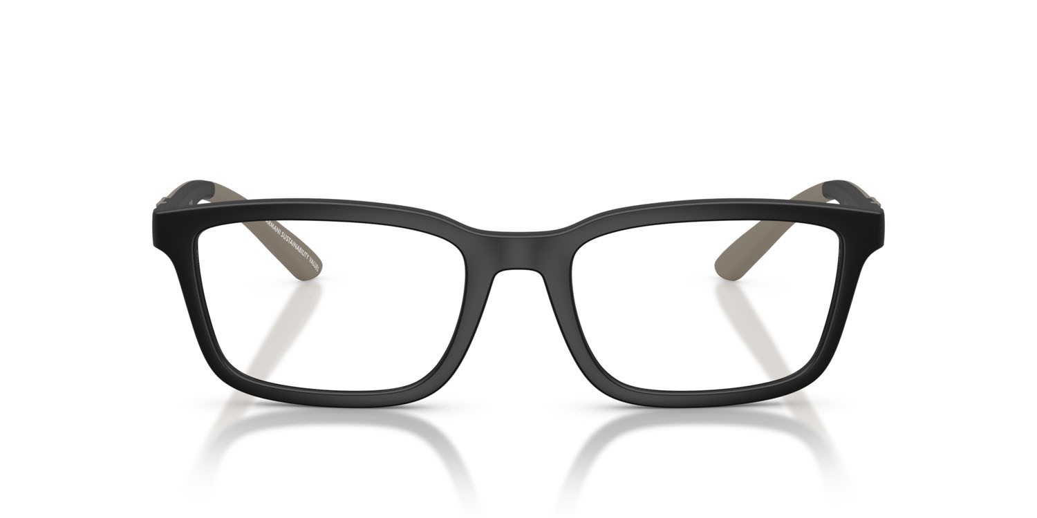 Occhiali da vista Emporio Armani EA 3259 (5001) colore nero opaco forma rettangolare lenti lente demo