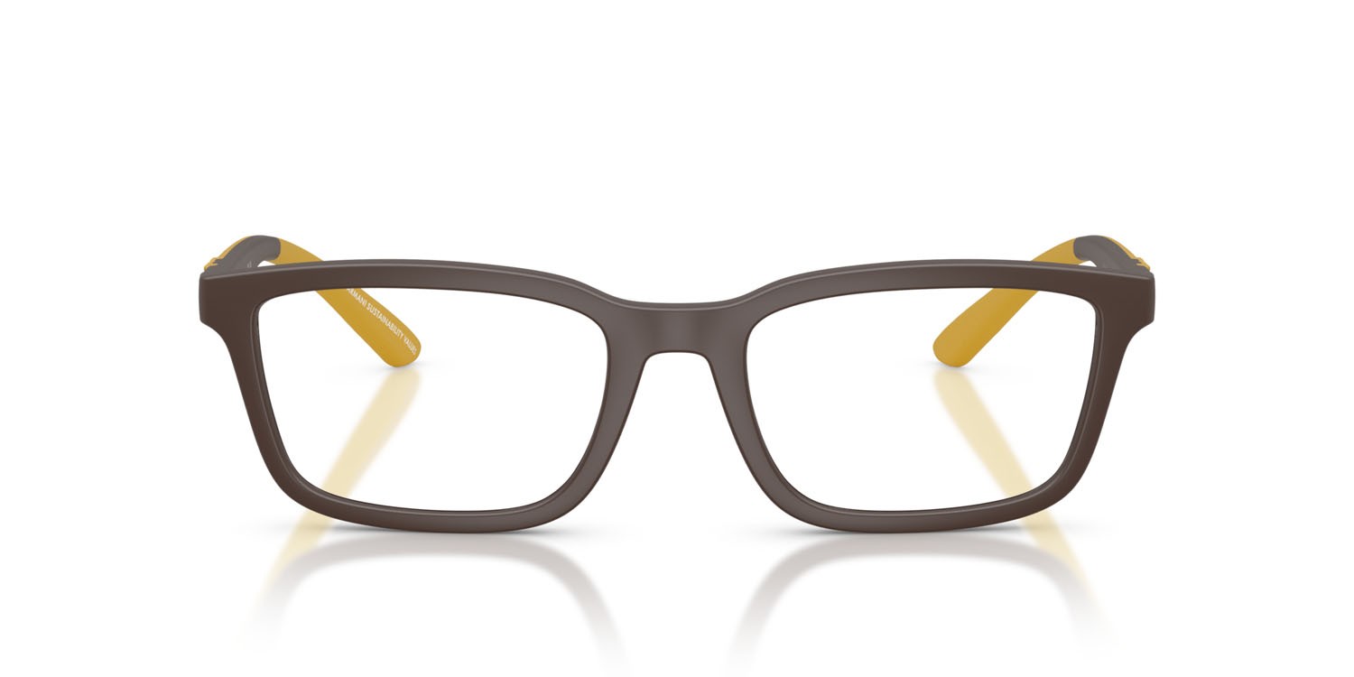 Occhiali da vista Emporio Armani EA 3259 (6258) colore marrone opaco forma rettangolare lenti lente demo