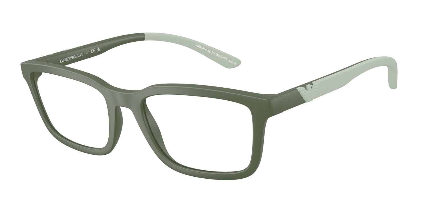 Occhiali da vista Emporio Armani EA 3259 (6259) colore agave opaco forma rettangolare lenti lente demo
