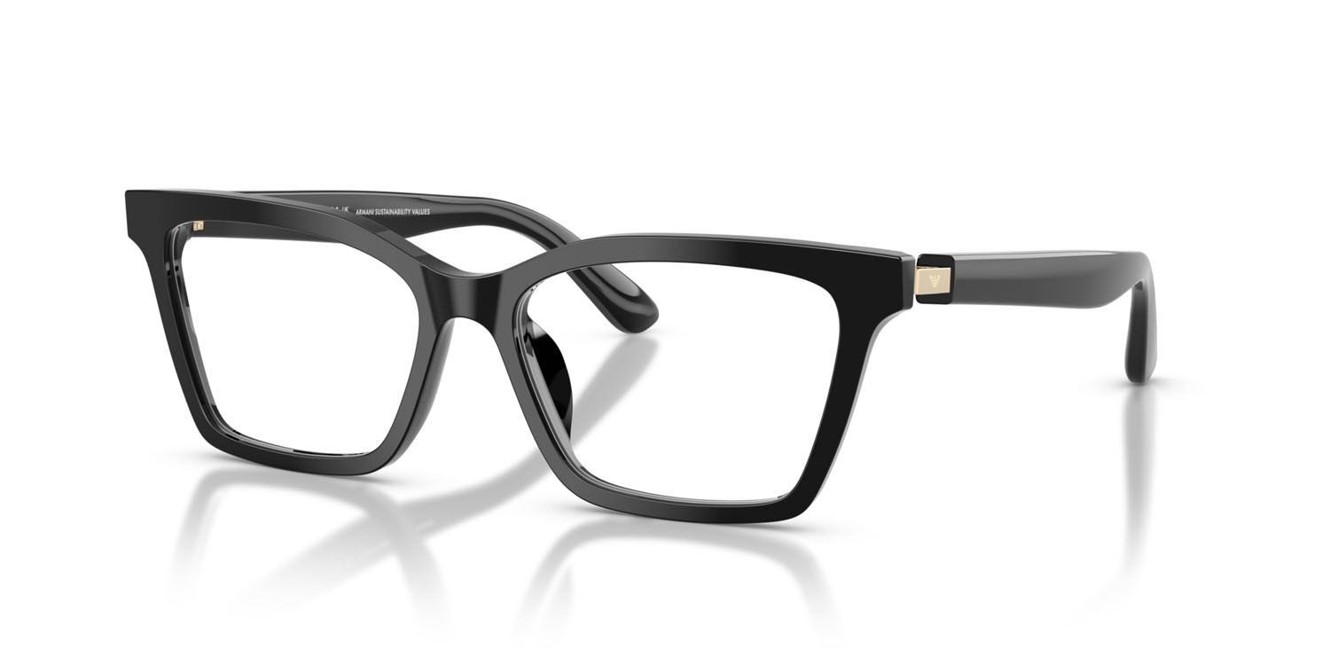 Eyeglasses Emporio Armani EA 3261U (5017) color nero lucido shape butterfly lenses lente demo