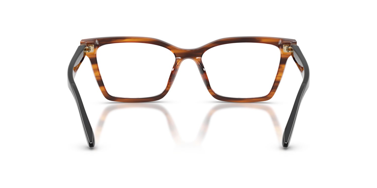 Eyeglasses Emporio Armani EA 3261U (6268) color giallo a righe lucido shape butterfly lenses lente demo