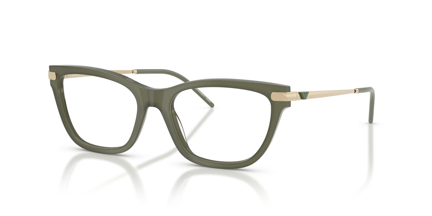 Eyeglasses Emporio Armani EA 3262 (6264) color shiny opal green shape cat eye lenses lente demo