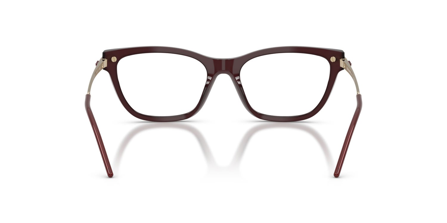 Occhiali da vista Emporio Armani EA 3262 (6265) colore opale lucido bordeaux forma cat eye lenti lente demo