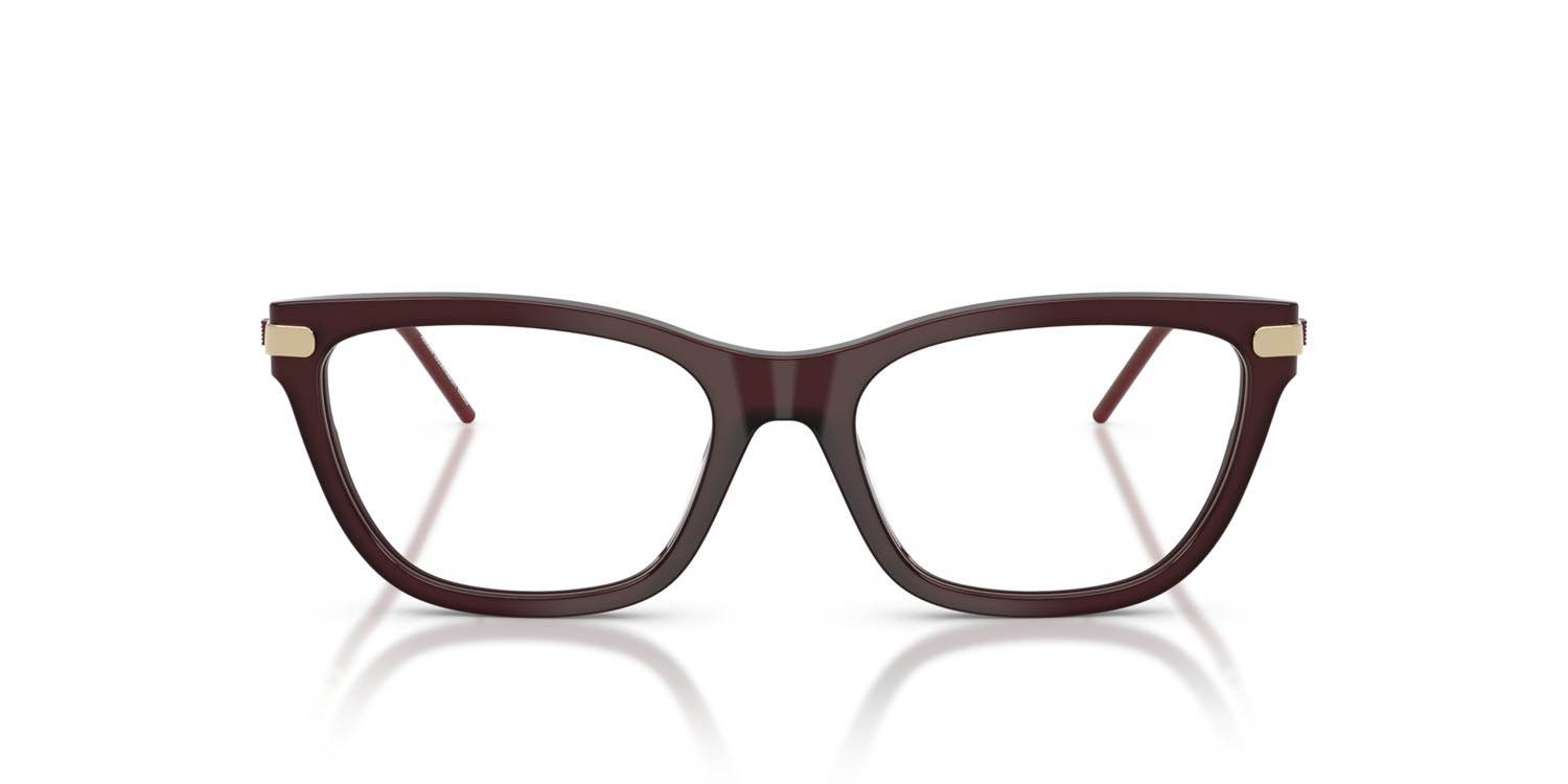 Occhiali da vista Emporio Armani EA 3262 (6265) colore opale lucido bordeaux forma cat eye lenti lente demo