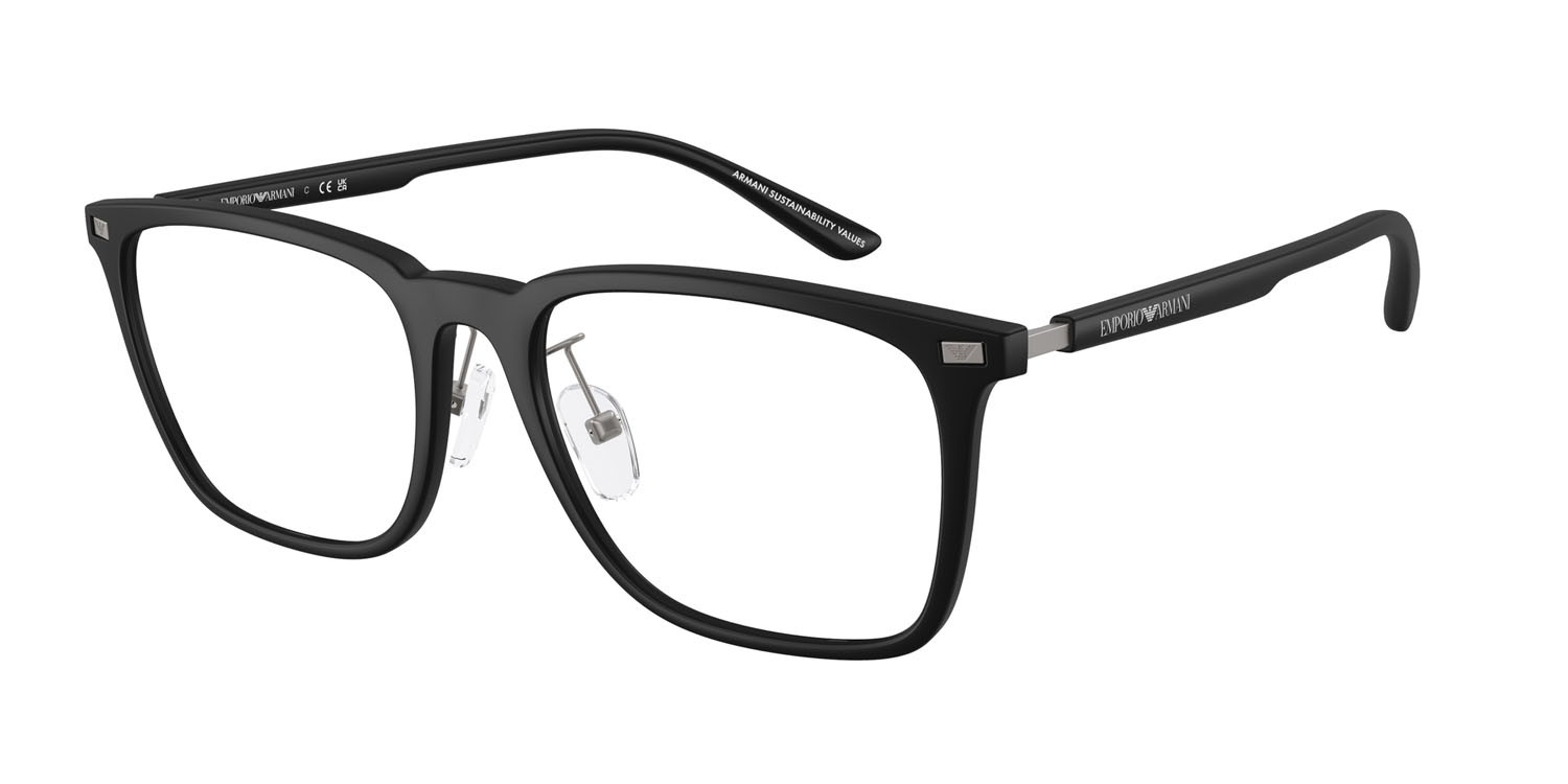 Eyeglasses Emporio Armani EA 3263D (5001) color nero opaco shape square lenses lente demo