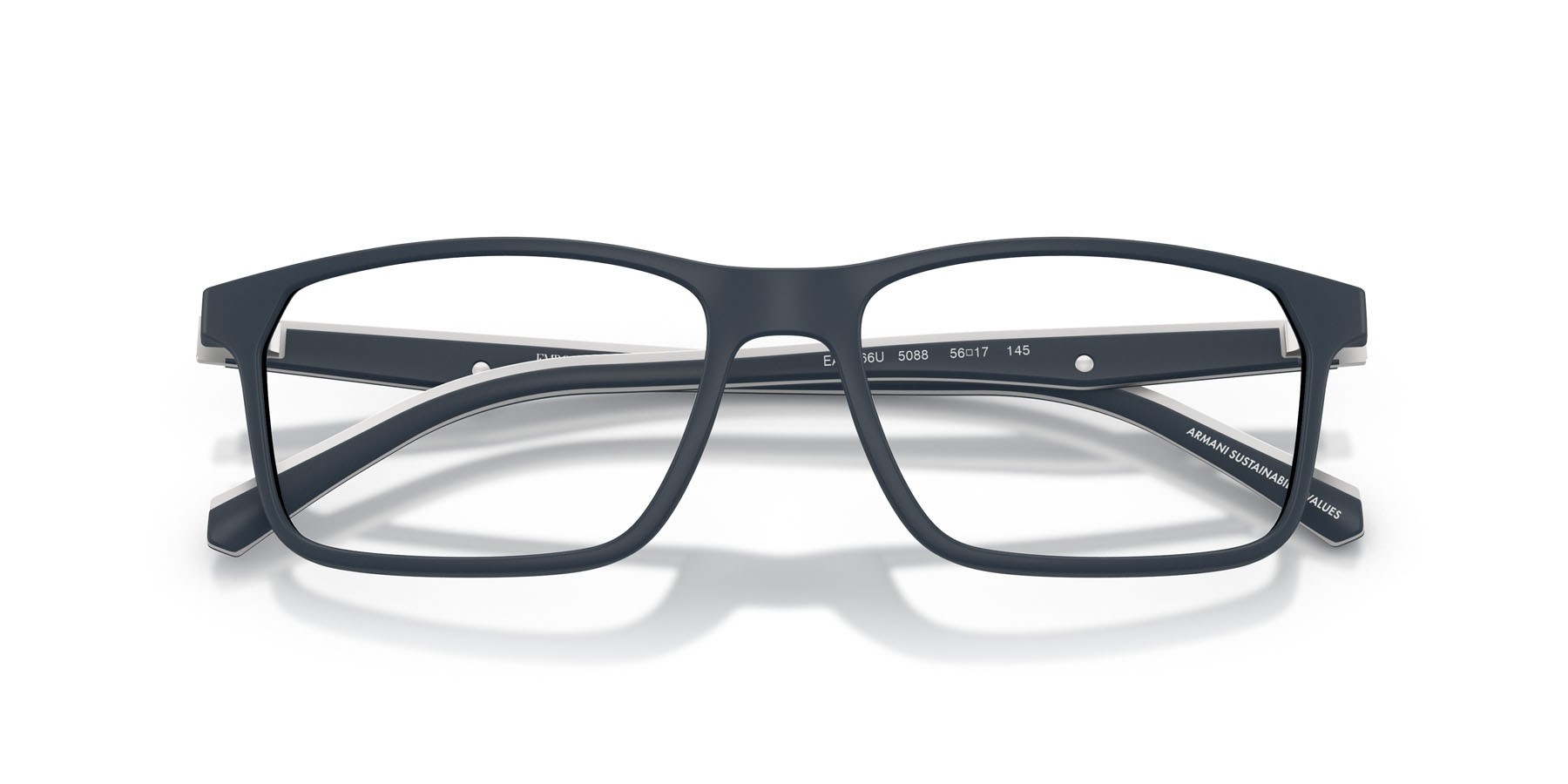 Occhiali da vista Emporio Armani EA 3266U (5088) colore blu opaco forma quadrato lenti lente demo