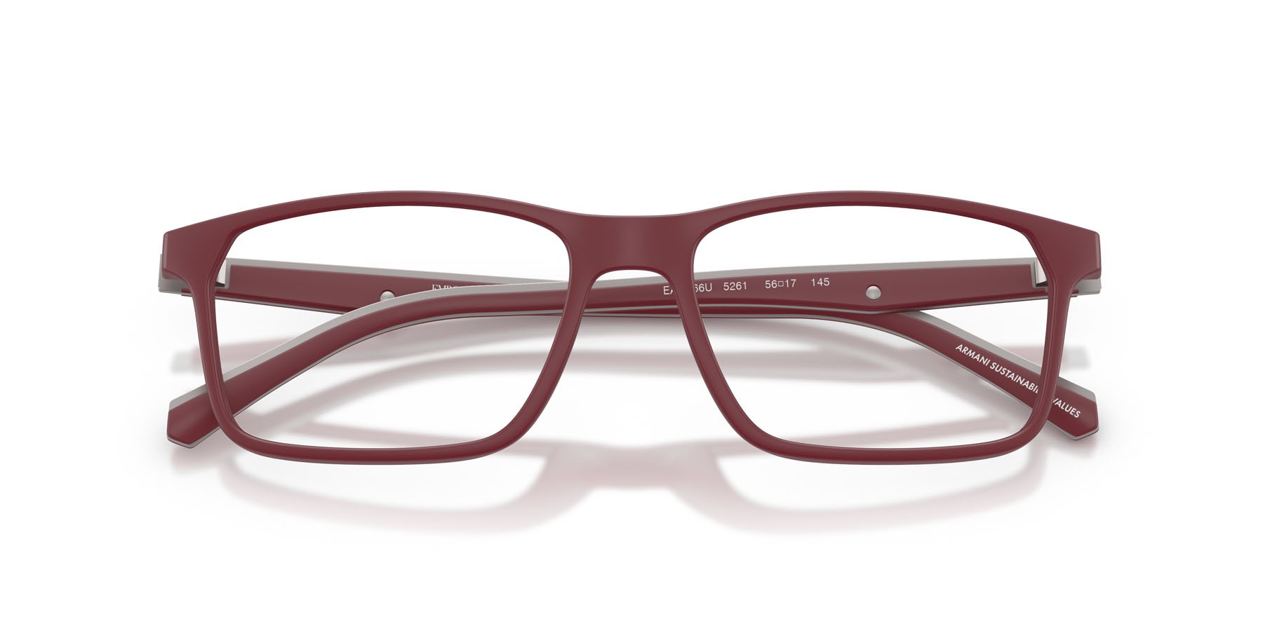 Occhiali da vista Emporio Armani EA 3266U (5261) colore bordeaux opaco forma quadrato lenti lente demo