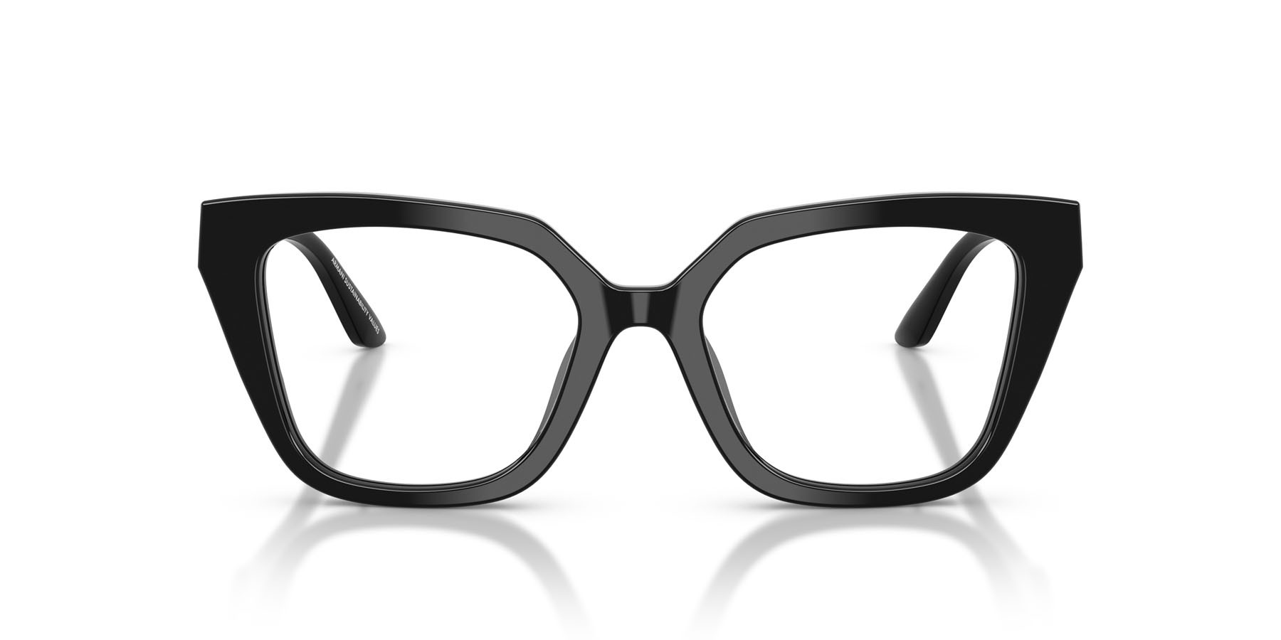 Eyeglasses Emporio Armani EA 3267U (5017) color nero lucido shape cat eye lenses lente demo