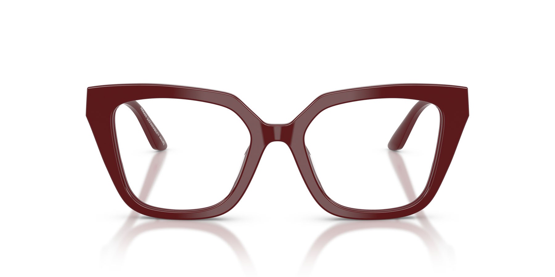 Eyeglasses Emporio Armani EA 3267U (6323) color bordeaux lucido shape cat eye lenses lente demo