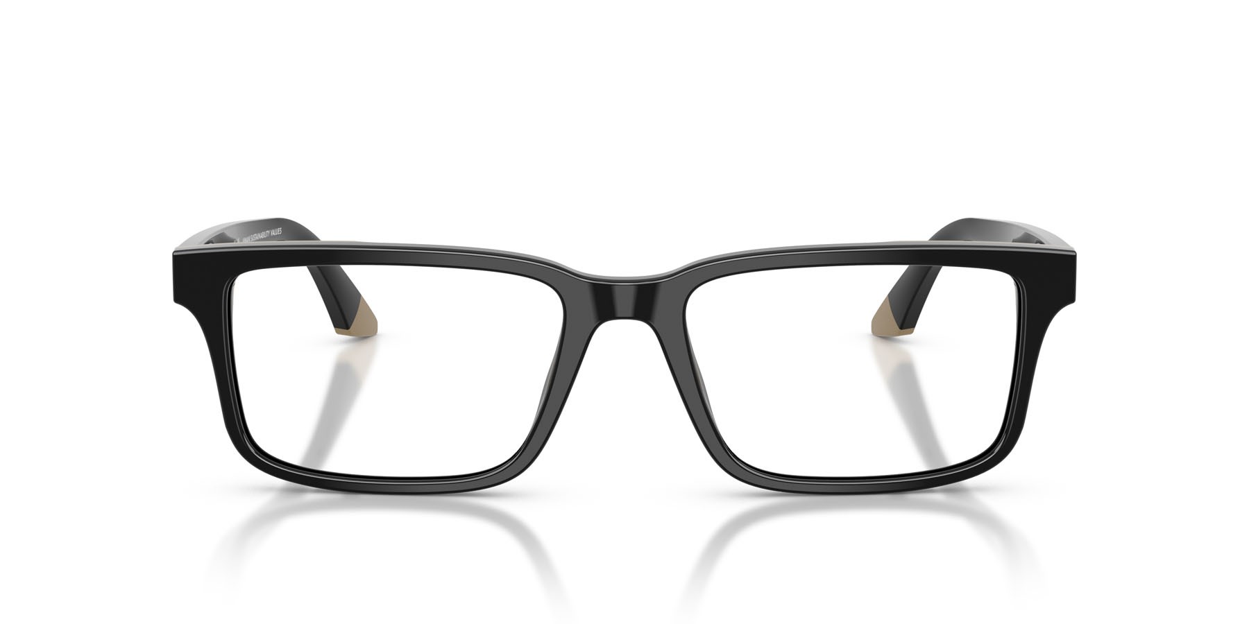 Occhiali da vista Emporio Armani EA 3269 (6313) colore nero/beige forma rettangolare lenti lente demo