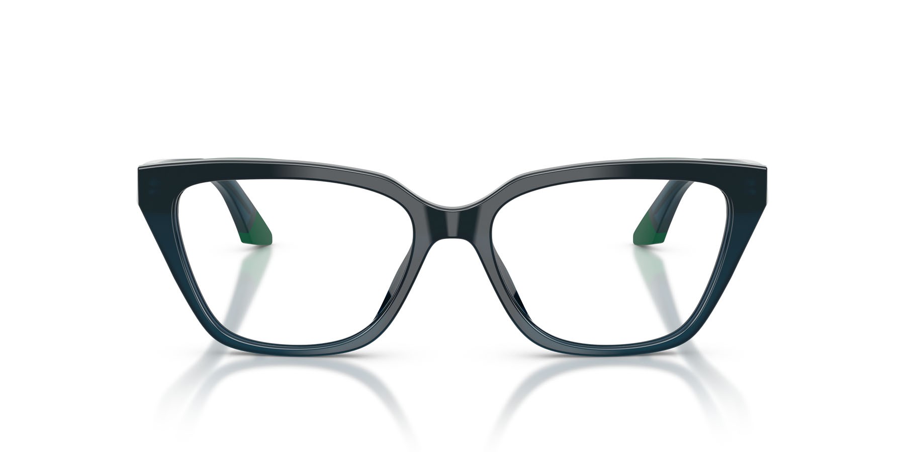 Eyeglasses Emporio Armani EA 3270U (6319) color blu/verde opalino shape cat eye lenses lente demo