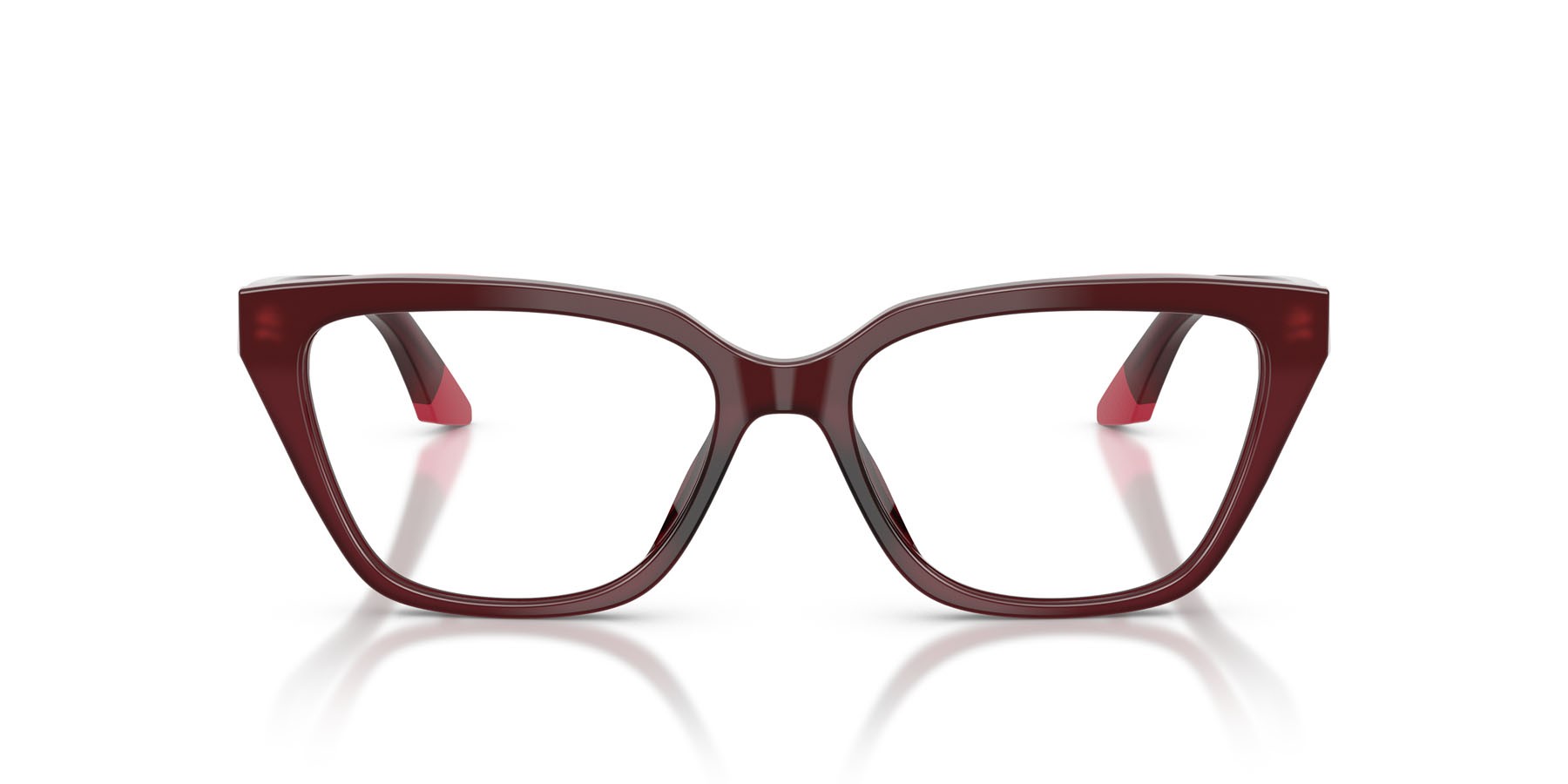 Eyeglasses Emporio Armani EA 3270U (6320) color bordeaux opalino/rosa shape cat eye lenses lente demo
