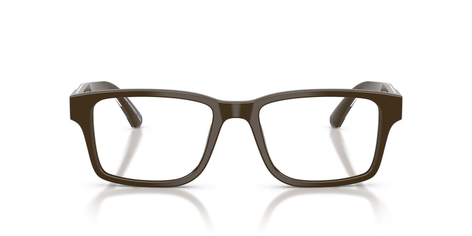 Occhiali da vista Emporio Armani EA 3271 (6307) colore marrone lucido forma rettangolare lenti lente demo