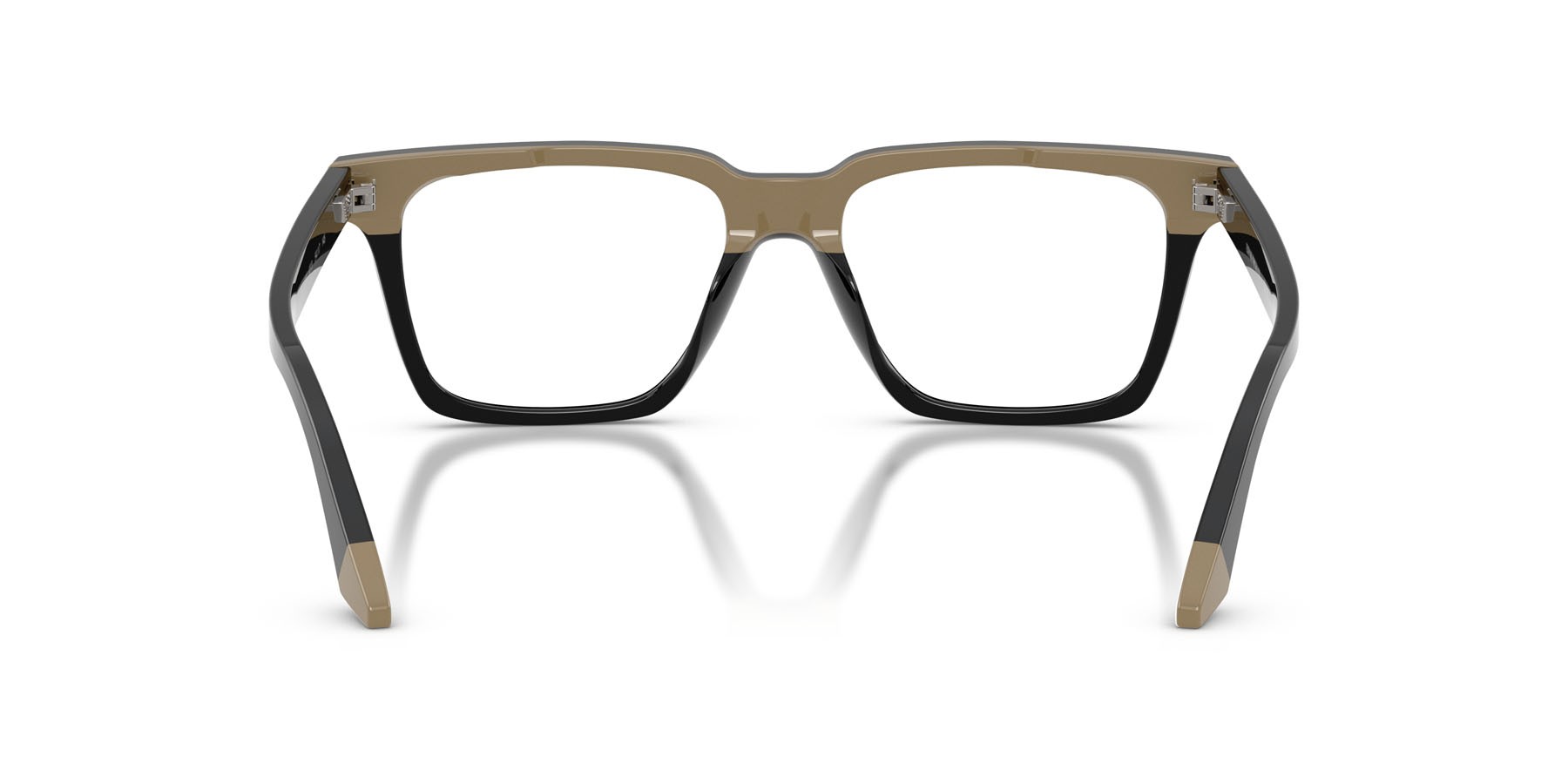Occhiali da vista Emporio Armani EA 3272U (6313) colore nero/beige forma quadrato lenti lente demo