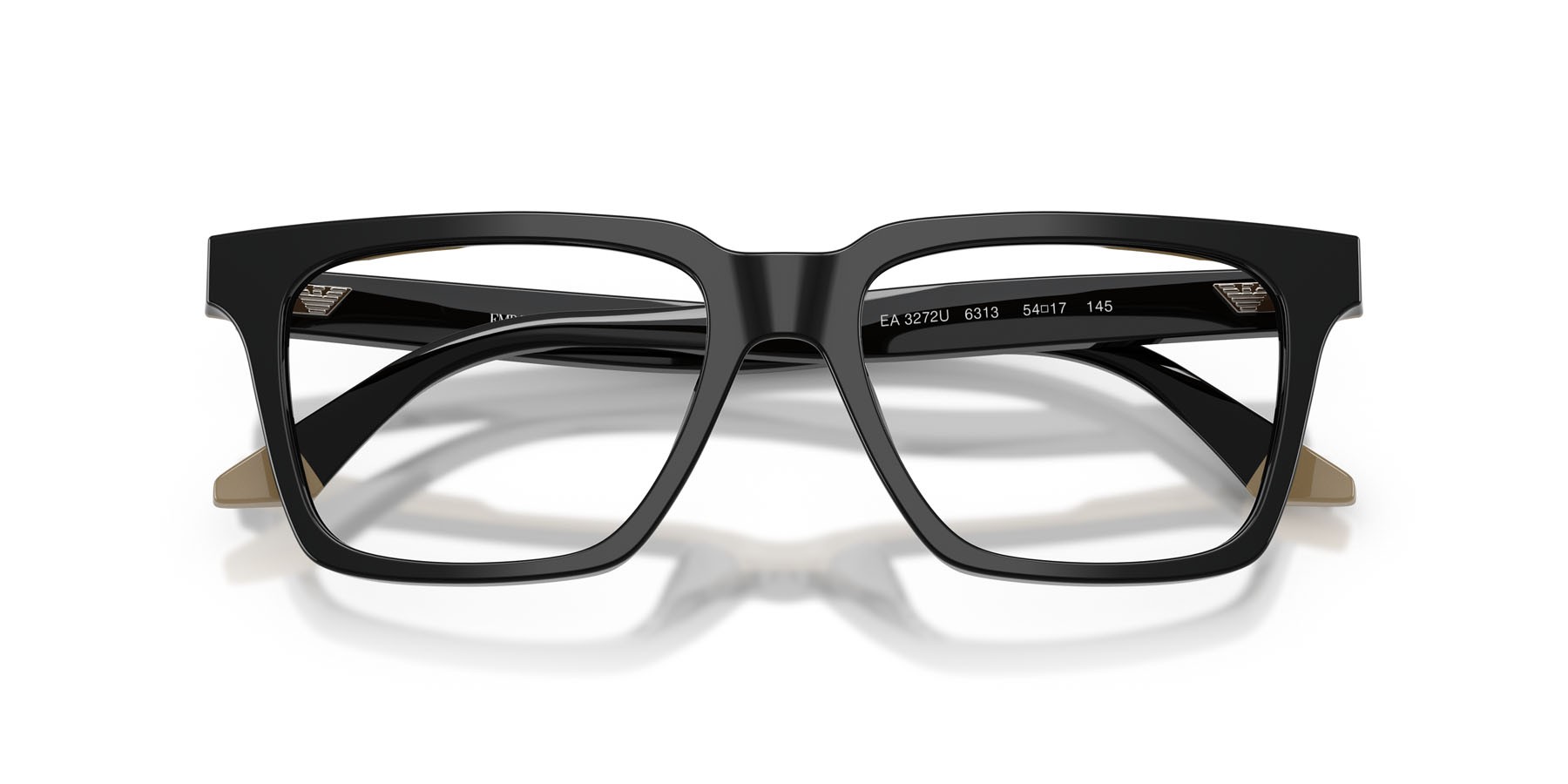 Occhiali da vista Emporio Armani EA 3272U (6313) colore nero/beige forma quadrato lenti lente demo
