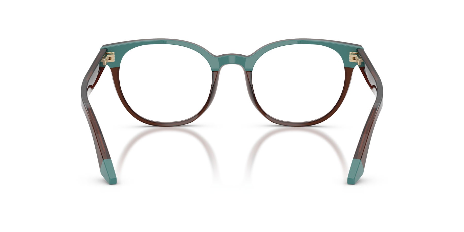 Occhiali da vista Emporio Armani EA 3274 (6318) colore transparent brown/teal forma rotondo lenti lente demo