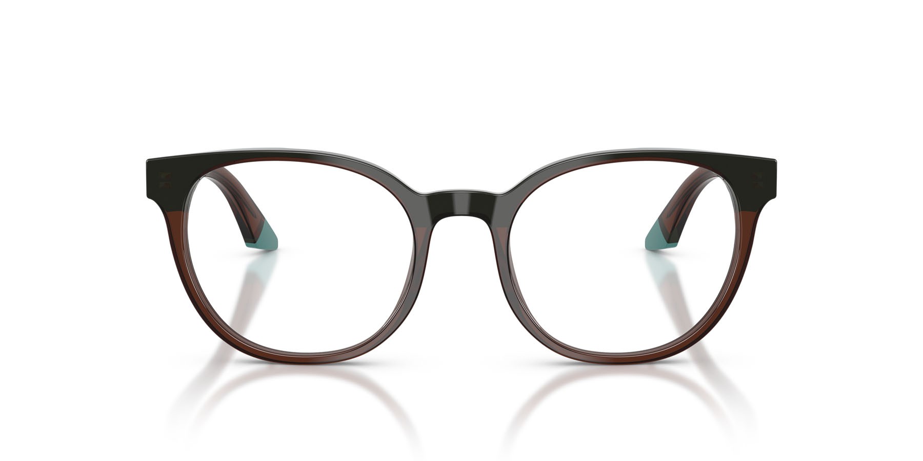 Occhiali da vista Emporio Armani EA 3274 (6318) colore transparent brown/teal forma rotondo lenti lente demo