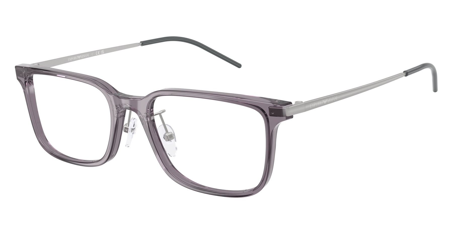 Occhiali da vista Emporio Armani EA 3275D (5029) colore grigio trasparente lucido forma rettangolare lenti lente demo