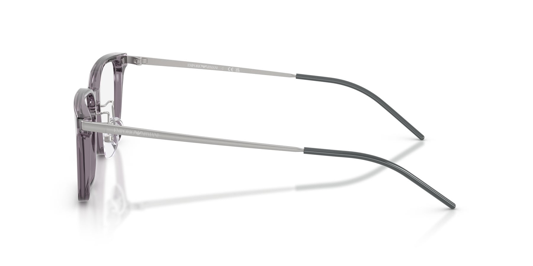 Occhiali da vista Emporio Armani EA 3275D (5029) colore grigio trasparente lucido forma rettangolare lenti lente demo