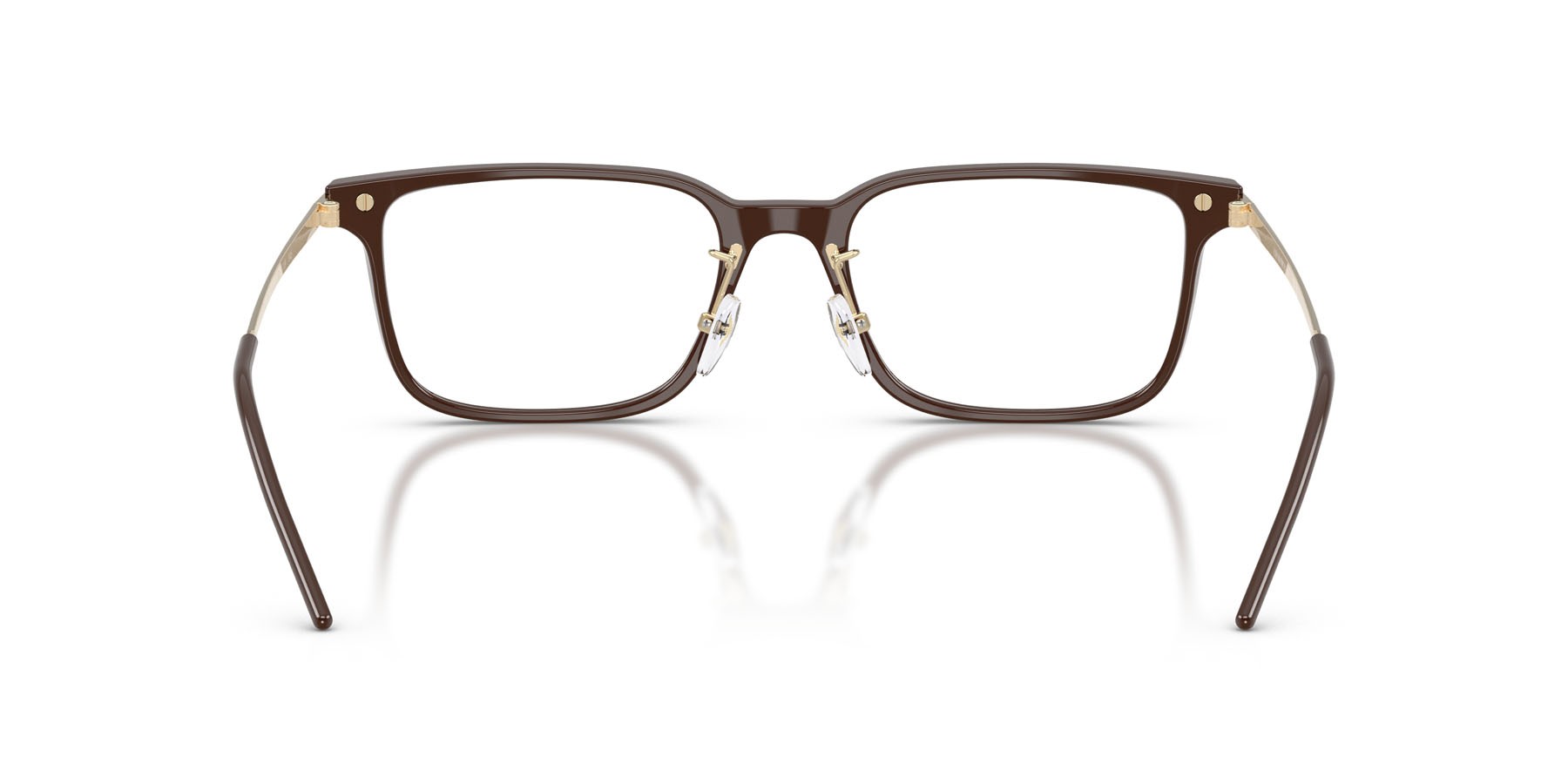 Occhiali da vista Emporio Armani EA 3275D (6336) colore marrone trasparente lucido forma rettangolare lenti lente demo