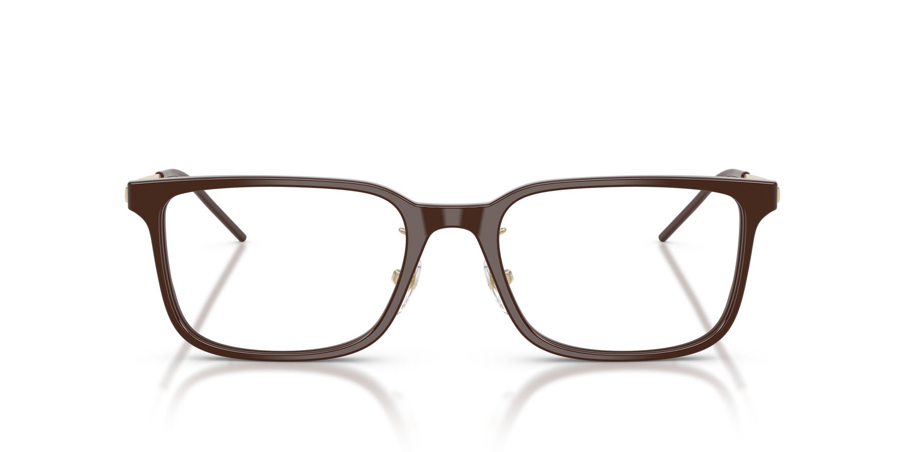Occhiali da vista Emporio Armani EA 3275D (6336) colore marrone trasparente lucido forma rettangolare lenti lente demo