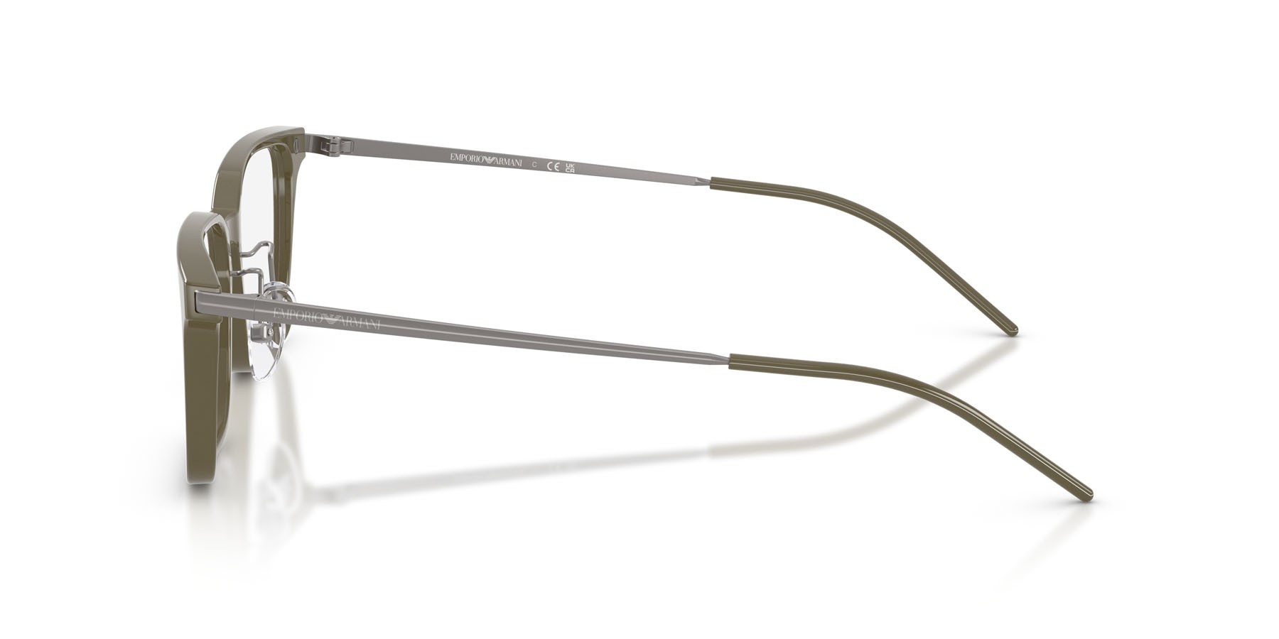 Occhiali da vista Emporio Armani EA 3275D (6337) colore verde scuro lucido forma rettangolare lenti lente demo