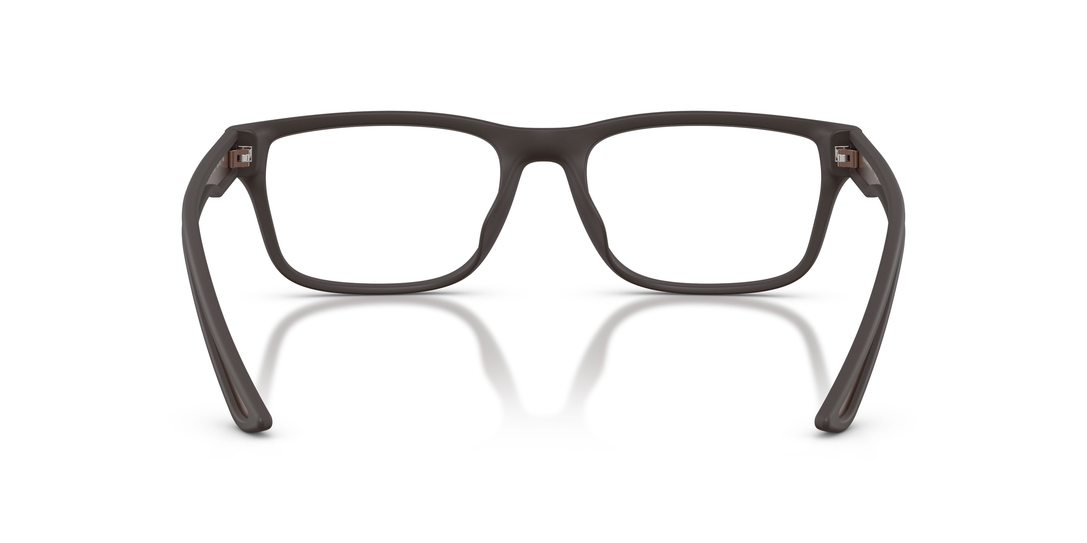 Occhiali da vista Emporio Armani EA 3276U (6186) colore marrone opaco gommato forma quadrato lenti lente demo