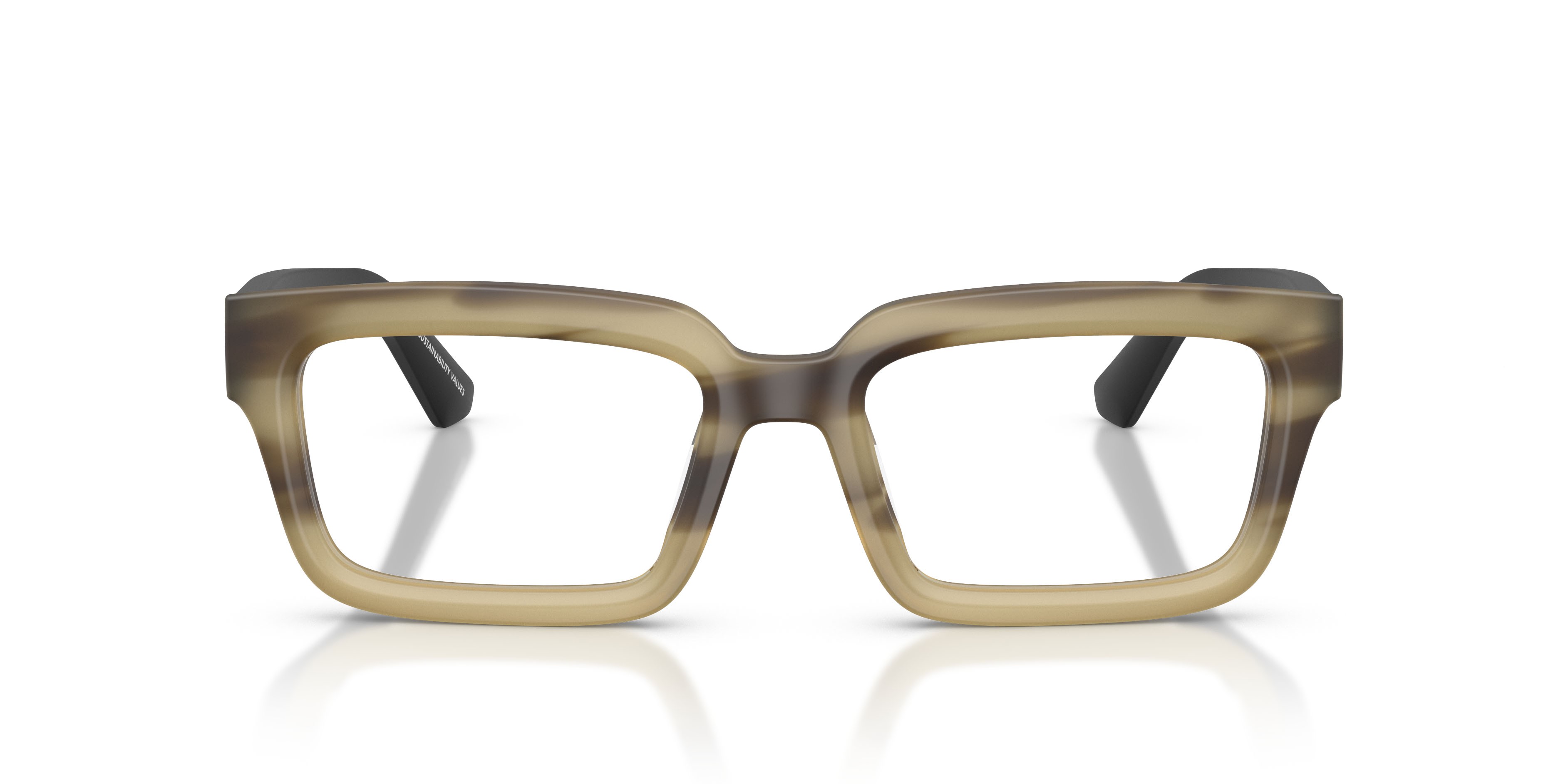 Eyeglasses Emporio Armani EA 3277U (6369) color havana verde striato shape rectangle lenses lente demo