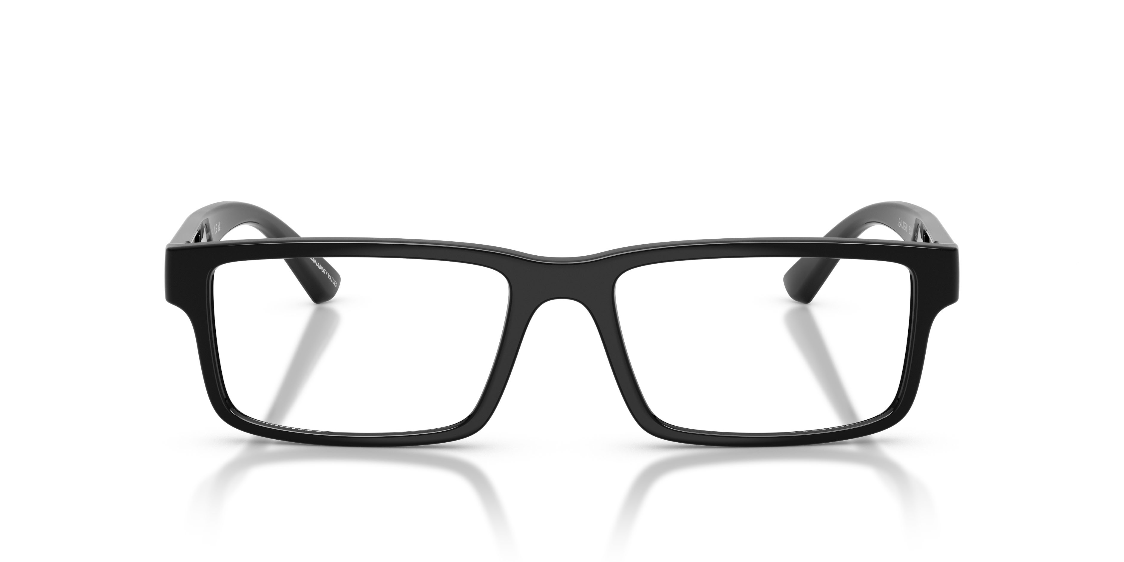 Occhiali da vista Emporio Armani EA 3278 (5017) colore nero lucido forma rettangolare lenti lente demo