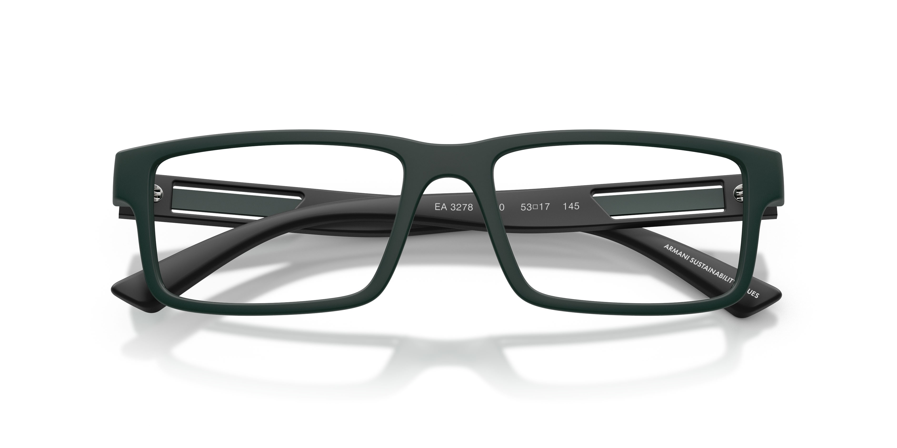 Occhiali da vista Emporio Armani EA 3278 (6370) colore matte petrol forma rettangolare lenti lente demo