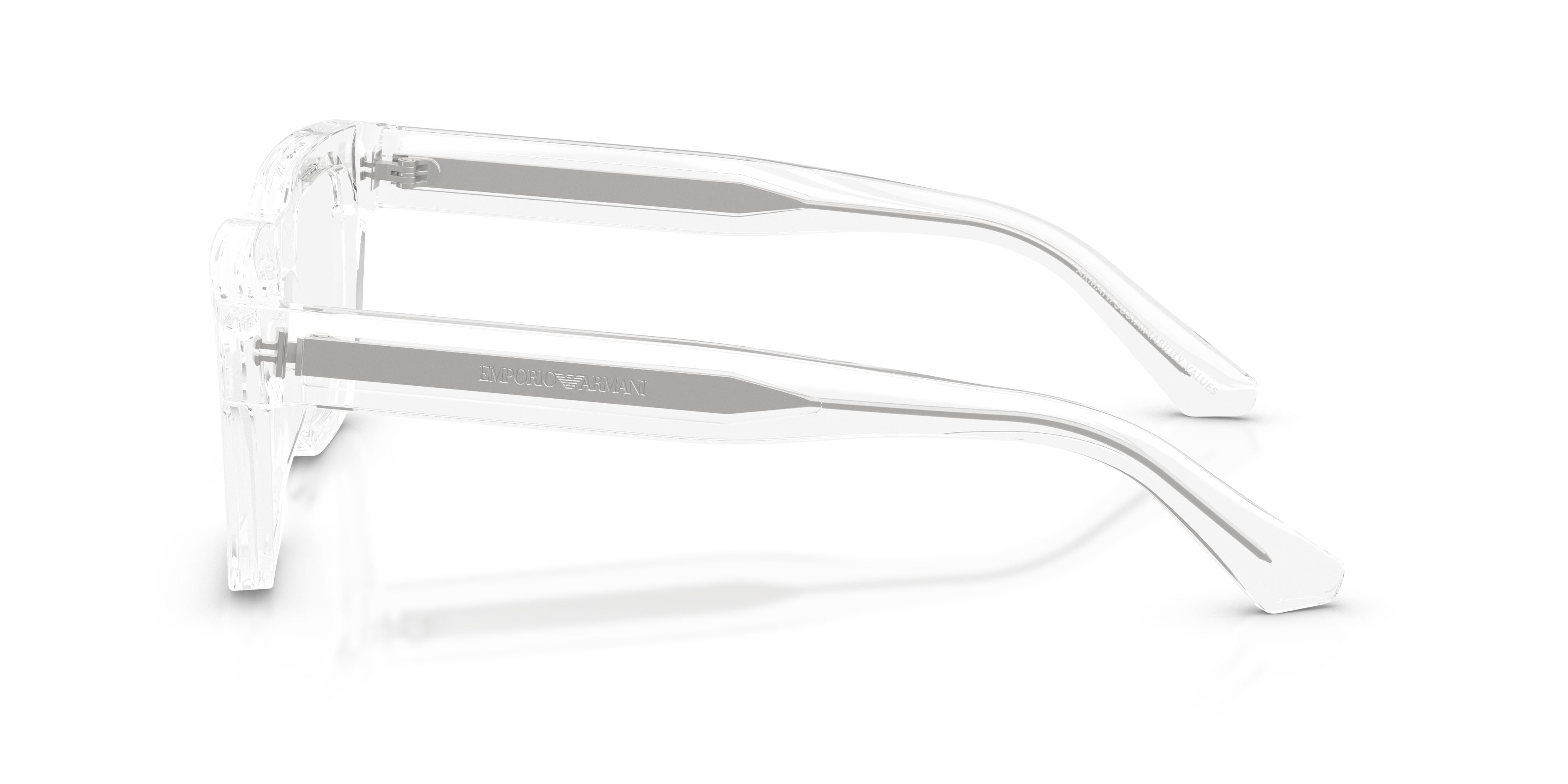 Occhiali da vista Emporio Armani EA 3279 (6344) colore crystal brillante forma quadrato lenti lente demo