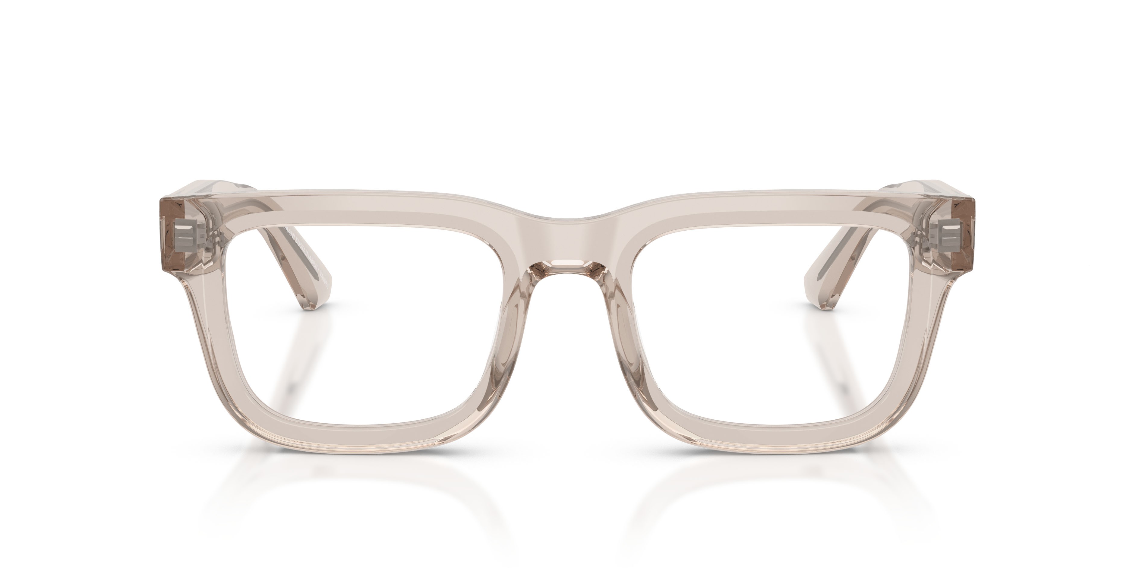Occhiali da vista Emporio Armani EA 3279 (6363) colore tundra brillante trasparente forma quadrato lenti lente demo
