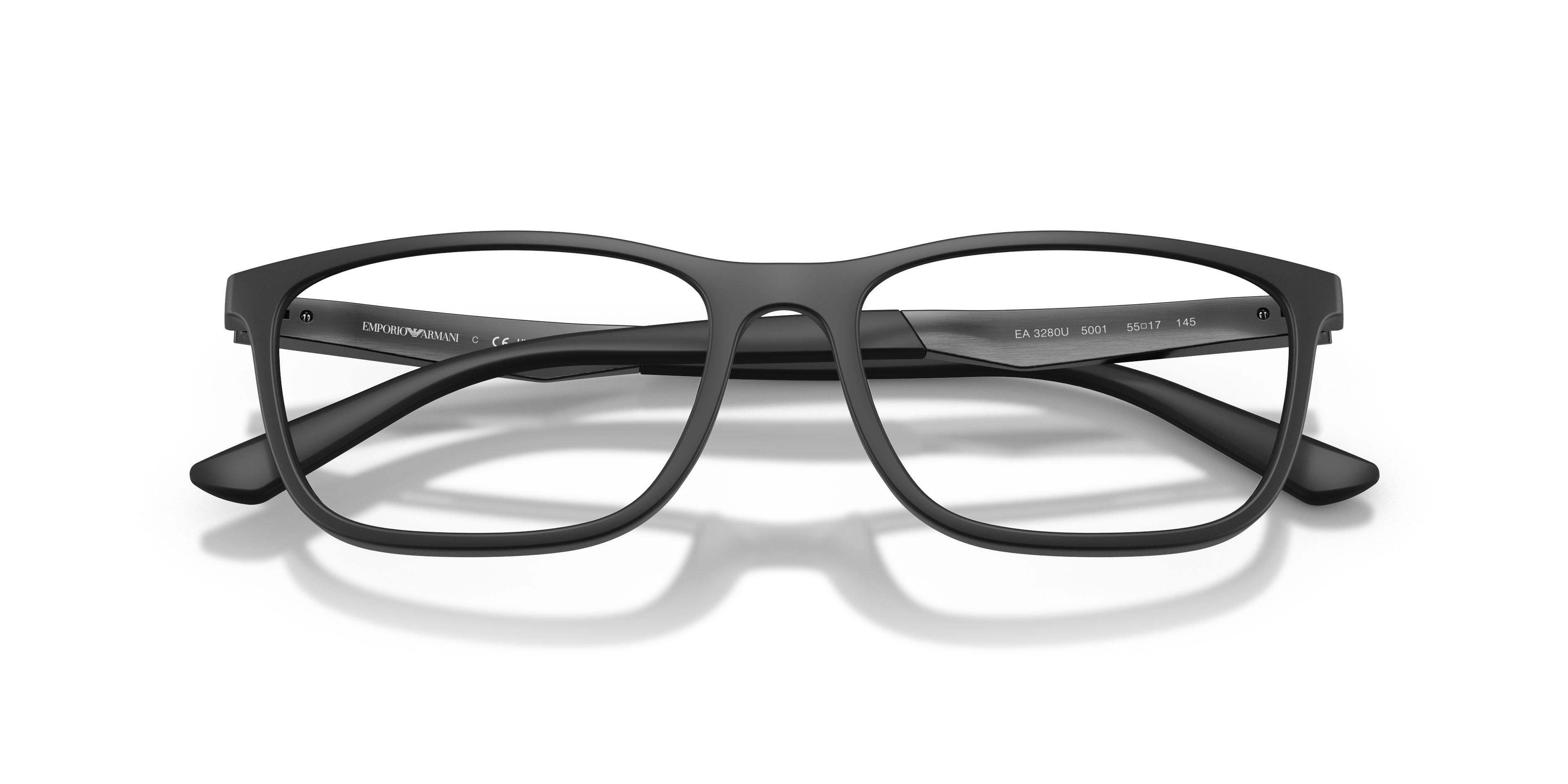 Eyeglasses Emporio Armani EA 3280U (5001) color nero opaco shape square lenses lente demo