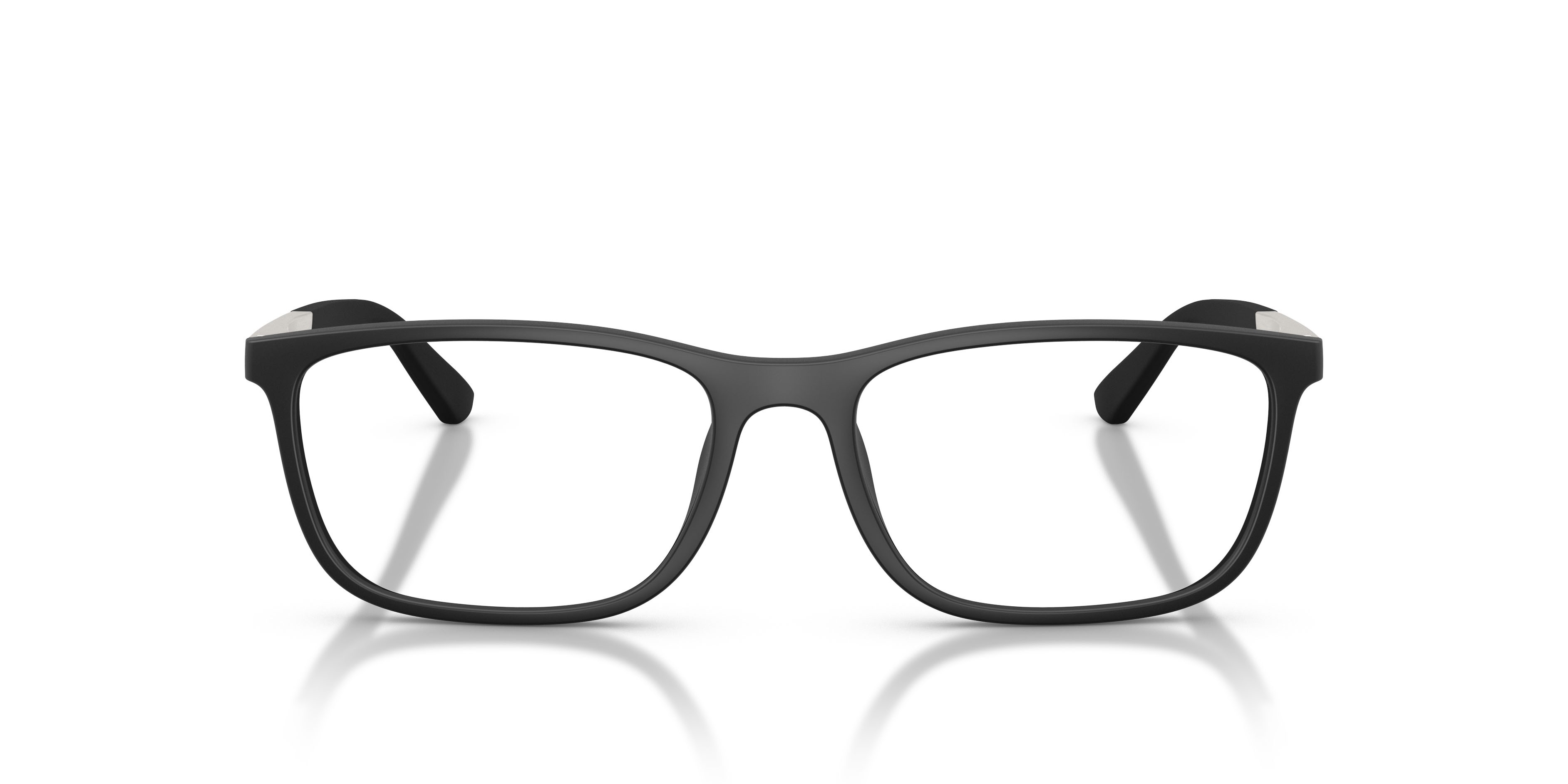 Occhiali da vista Emporio Armani EA 3280U (6372) colore nero opaco forma quadrato lenti lente demo