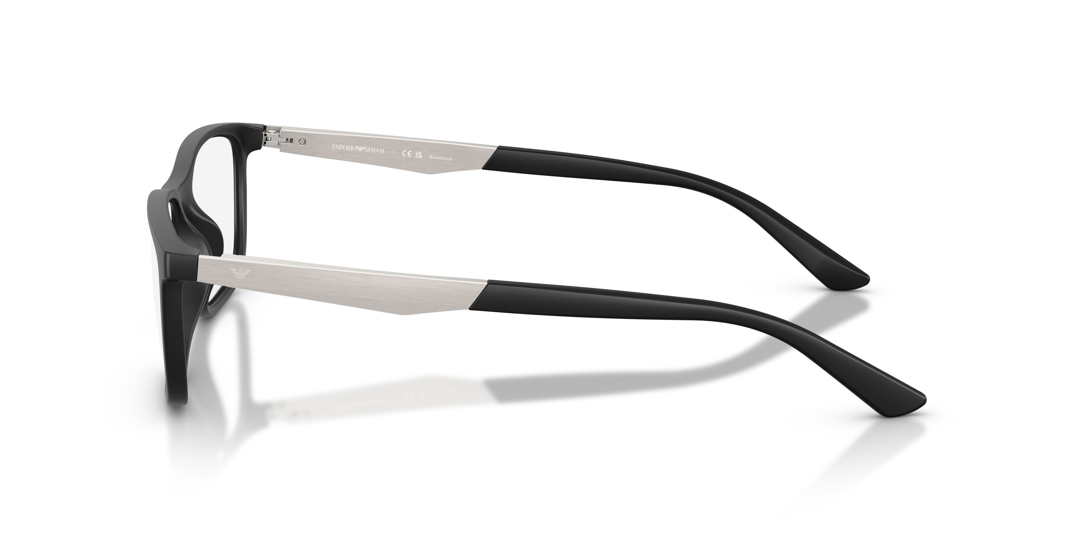 Occhiali da vista Emporio Armani EA 3280U (6372) colore nero opaco forma quadrato lenti lente demo