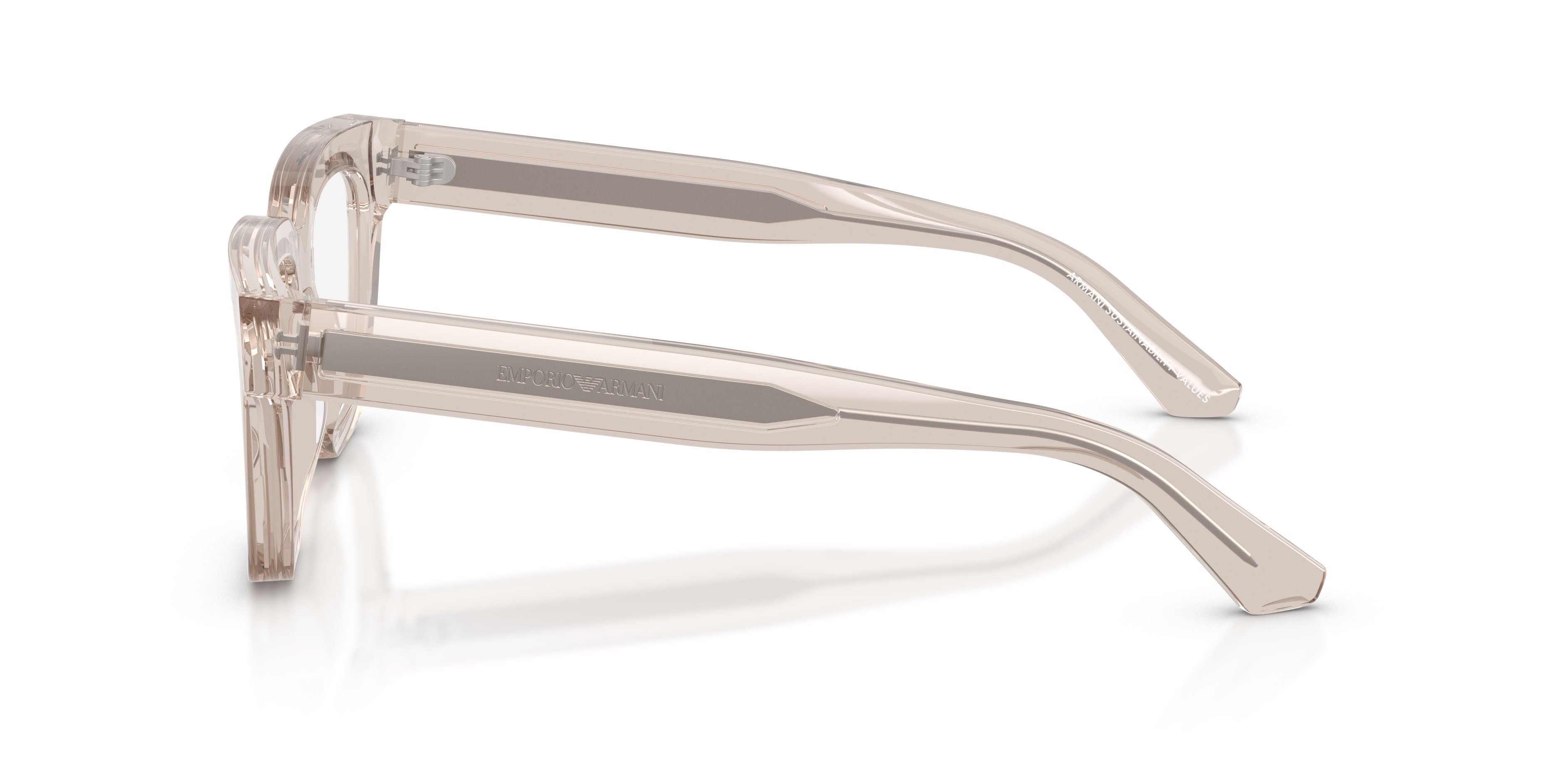 Eyeglasses Emporio Armani EA 3281 (6363) color tundra brillante trasparente shape irregular lenses lente demo