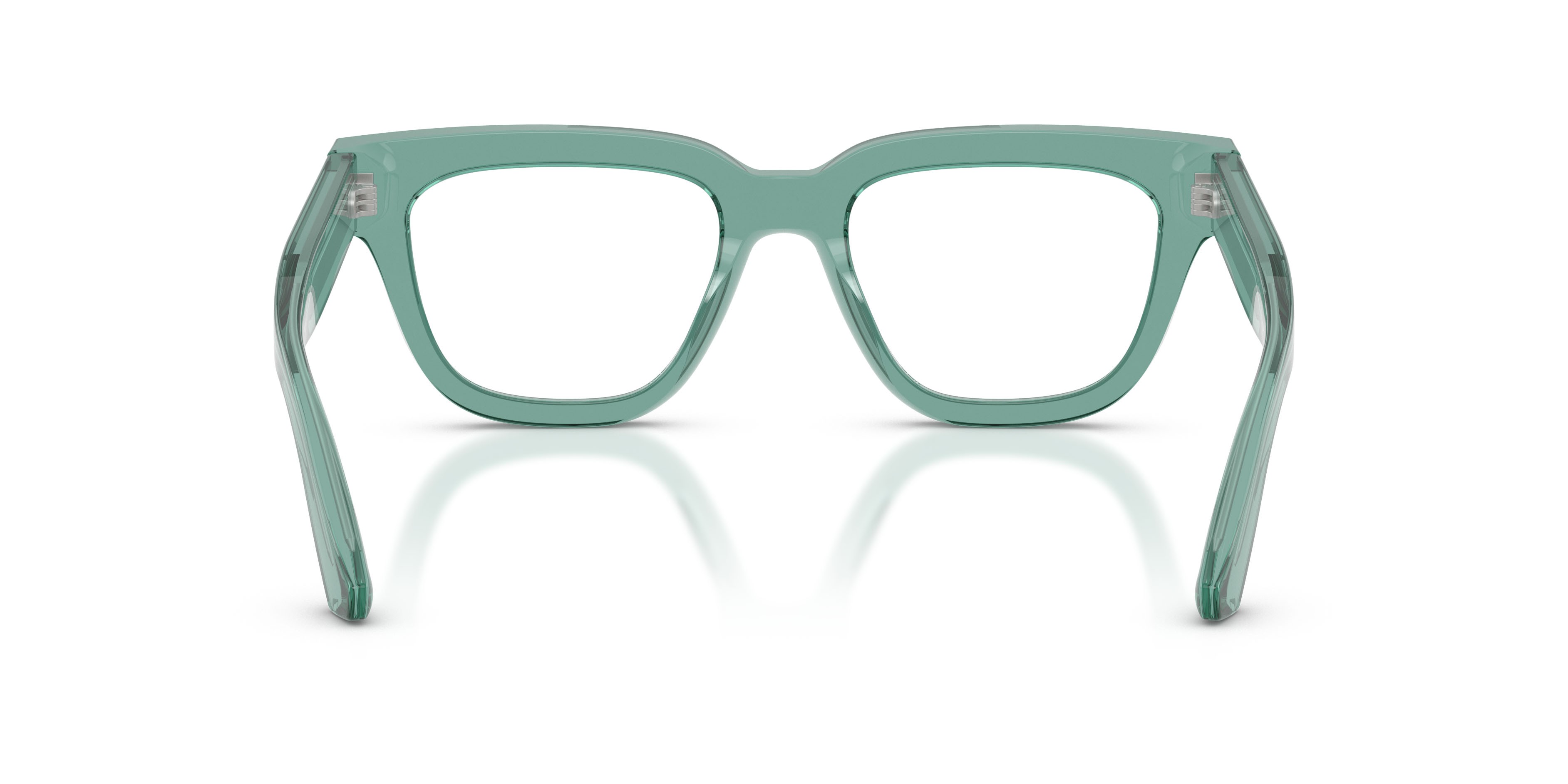 Occhiali da vista Emporio Armani EA 3281 (6365) colore verde trasparente lucido forma irregolare lenti lente demo