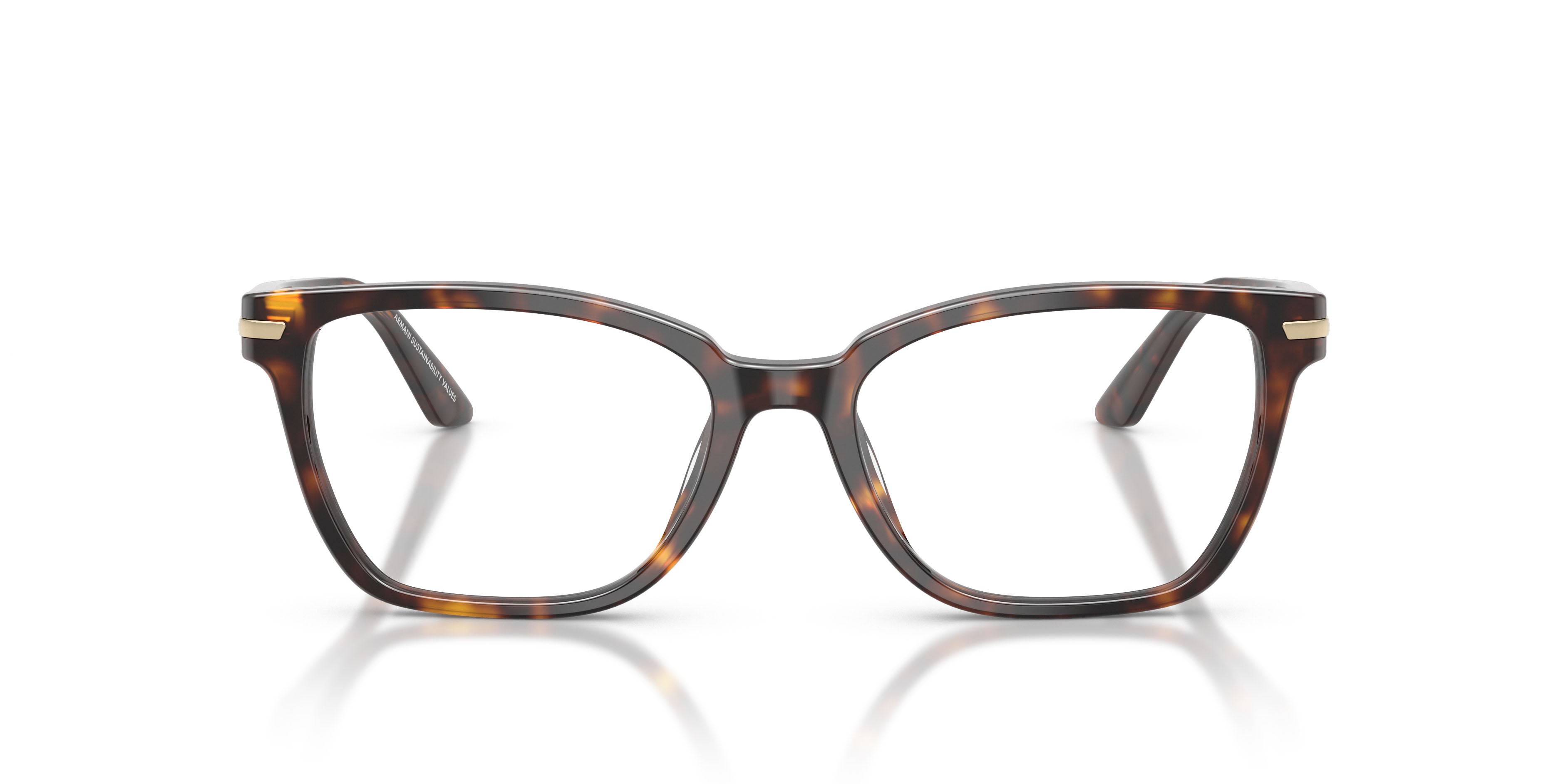Eyeglasses Emporio Armani EA 3282BU (5026) color havana lucido shape cat eye lenses lente demo