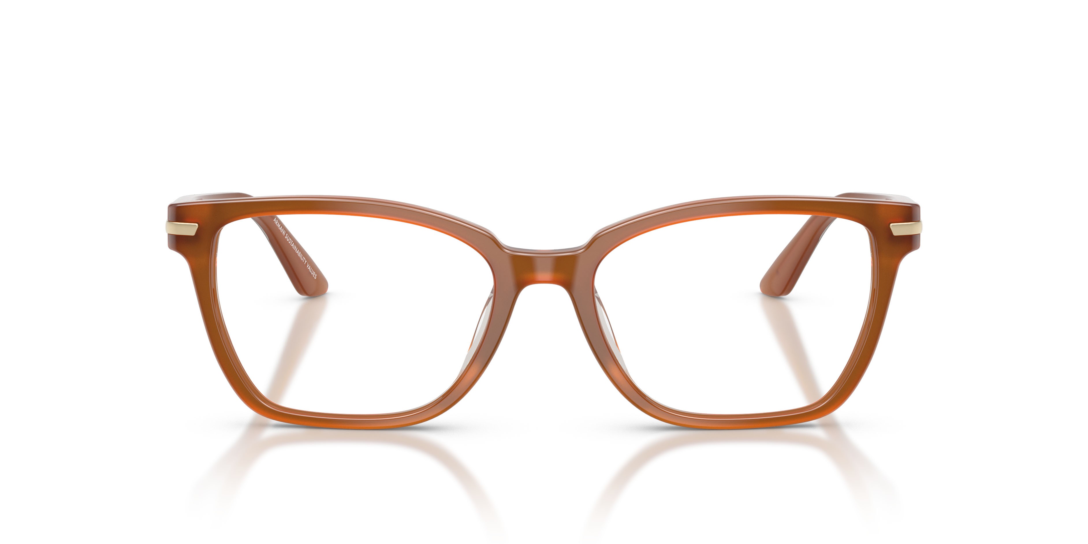 Eyeglasses Emporio Armani EA 3282BU (6376) color tabacco shape cat eye lenses lente demo